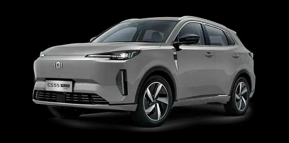A light grey Changan CS55.