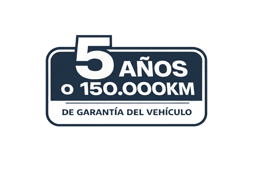 Garantia del vehículo: 5 años o 150.000km